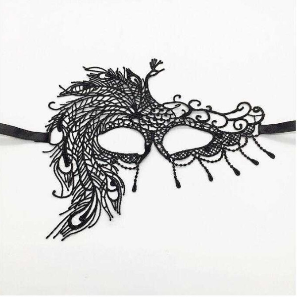 Halloween Mask Peacock Lace Design